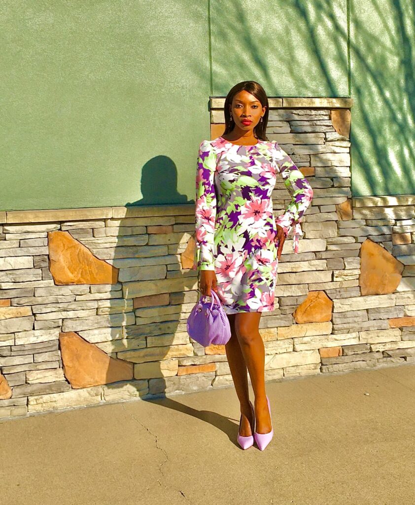 Summer outfit elegant style in floral prints