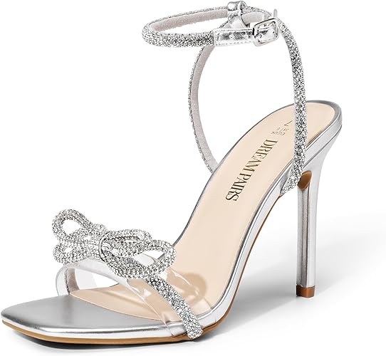 4. DREAM PAIRS Womens Double Bowknots Crystal Sandals 1